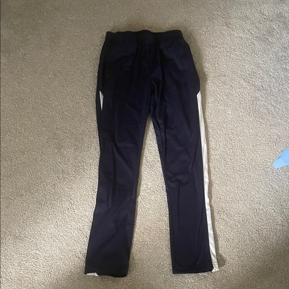 Augusta Sportswear Black Track Pants with White Stripes